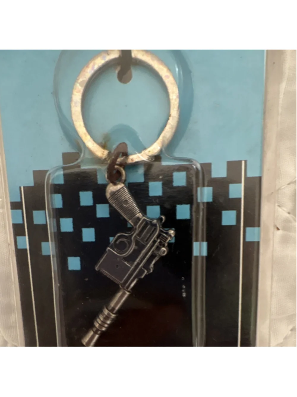 Nerd Block Nickel Plated Zinc Gun Keychain Detachable Keyring Military Theme